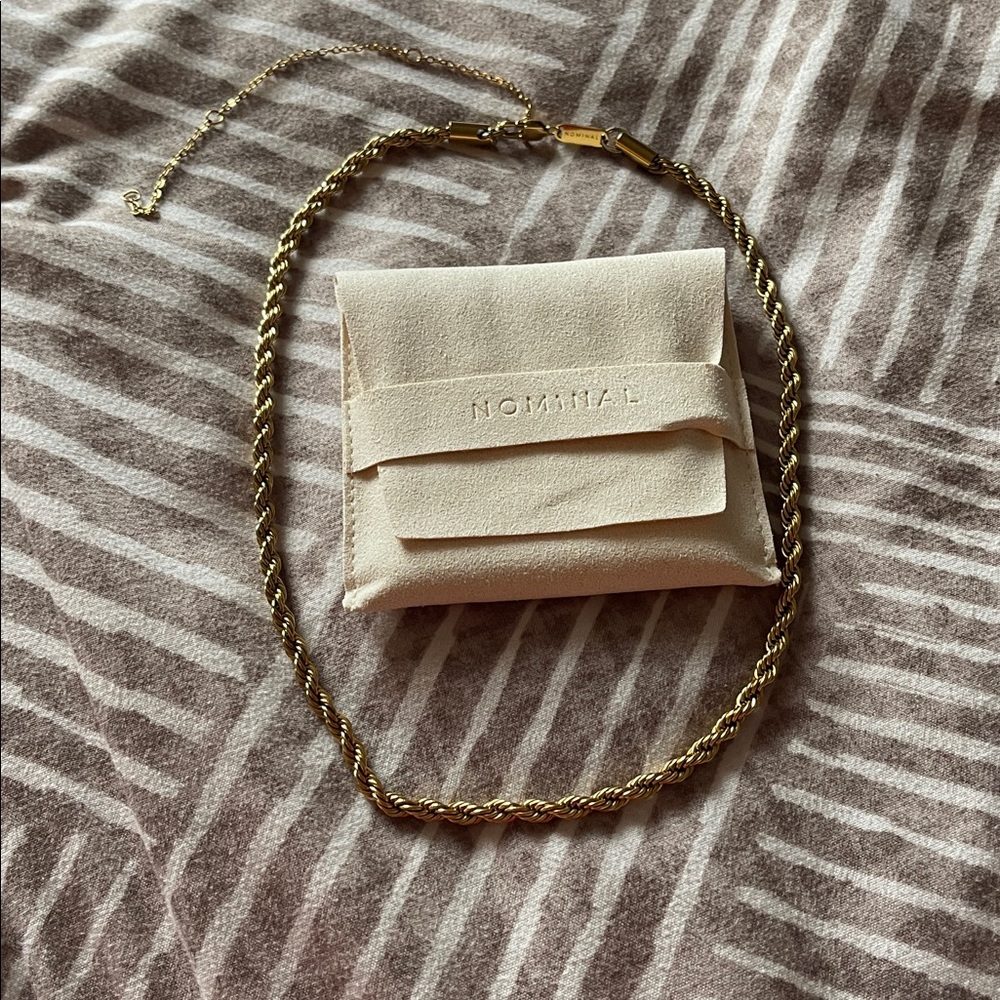 Rope chain necklace 18k gold plated